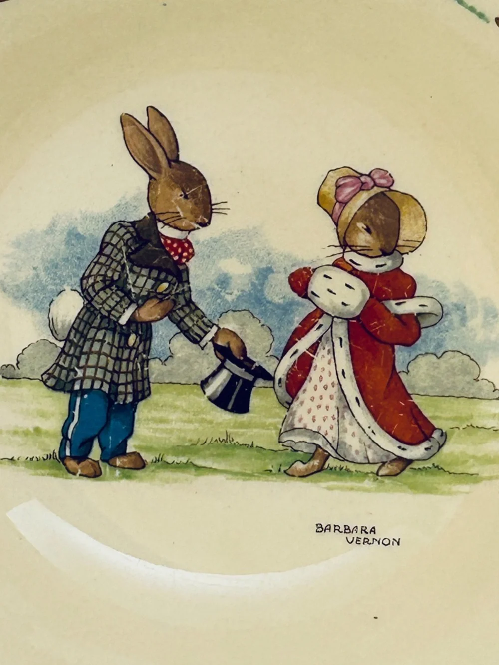 Vintage Royal Doulton Bunnykins Cereal bowl 6” 1940-50’s